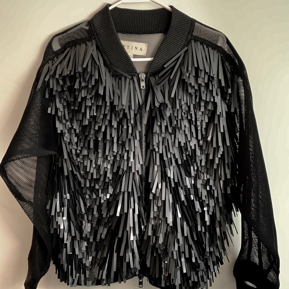 Beaded Bomber Jacket